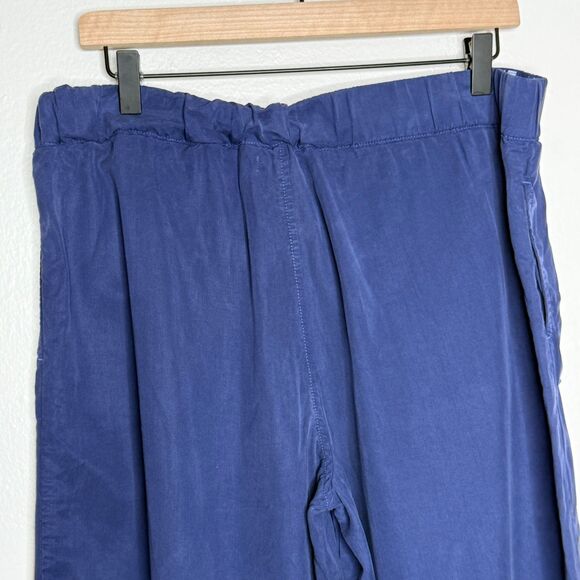 Fresh Produce Womens Capri Pants Large Blue Tencel Flowy Stretch Boho Resort - Picture 9 of 11